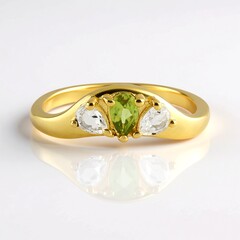 Anello in argento con Vesuvianite