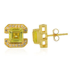 Lemon Quartz Silver Earrings