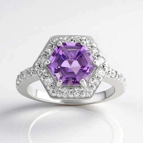 Anello in argento con Ametista