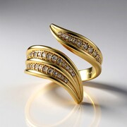 9K I2 Champagne Diamond Gold Ring (de Melo Gold)
