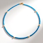 Collana in argento con Apatite Blu Neon