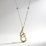 Oranger SI2 Brillant-Goldhalskette (CIRARI)