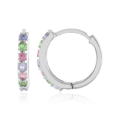 Edelstein-Silberohrringe