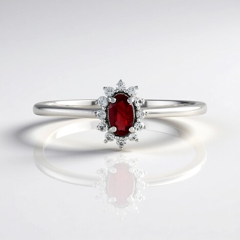 Bague en argent et Rubis de Tanzanie