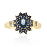 Anello in oro con Zaffiro Kanchanaburi