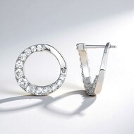 Boucles d'oreilles en argent et Zircon (Adela Silber)