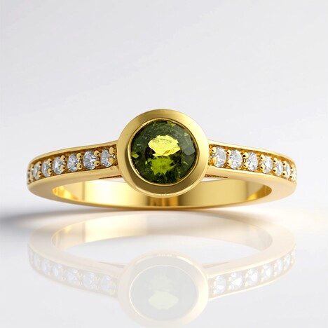 Anello in argento con Idocrasio