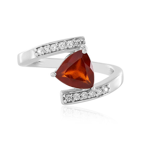 Hessonit-Granat-Silberring