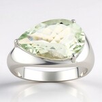 Anello in argento con Ametista Verde (Pallanova)
