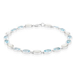 Bracciale in argento con Topazio Blu Cielo