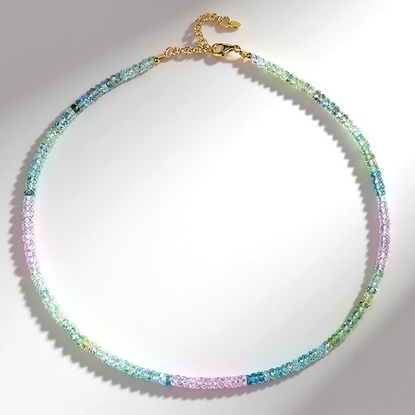 Collier en argent et Béryl fantaisie