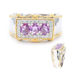 Purpur-Saphir-Silberring