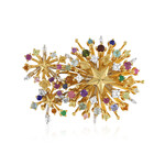 Edelstein-Silberbrosche (Gems en Vogue)