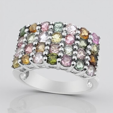 Anillo en plata con Turmalina