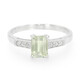Anello placcato in platino con Kunzite Canarino