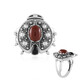 Anello in argento con Diaspro Rosso  (Desert Chic)