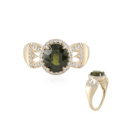 Grüner Ceylon-Zirkon-Goldring (AMAYANI)