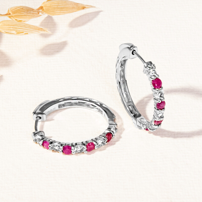 Edelstein-Silberohrringe