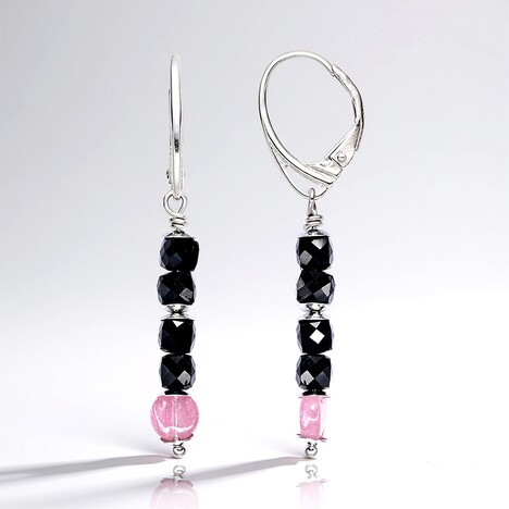 Orecchini in argento con Tormalina Rosa Brasiliana
