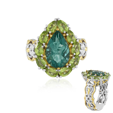 Grüner Fluorit-Silberring (Gems en Vogue)