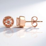 Boucles d'oreilles en argent et Morganite du Brésil