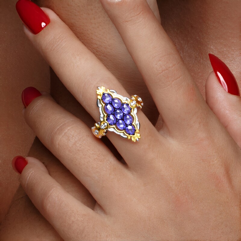 Anillo en plata con Tanzanita (Gems en Vogue)