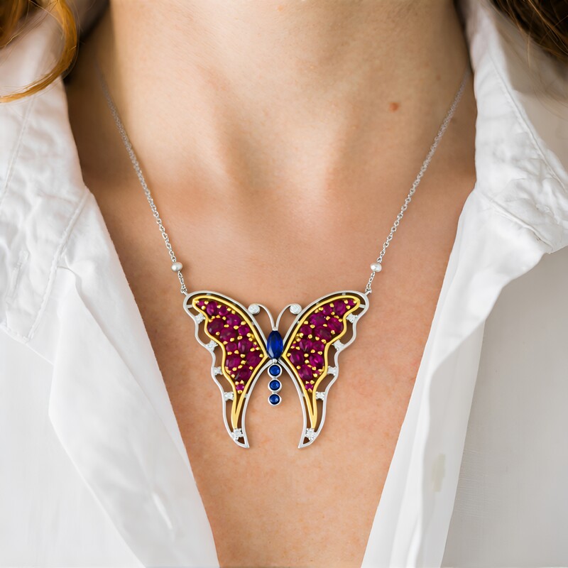 Collana in argento con Rodolite (Dallas Prince Designs)