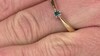 Anillo en plata con Diamante azul I2