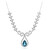 Zilveren halsketting met een Londen-blauwe topaas