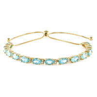 Bracelet en argent et Apatite bleue