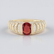 Gouden ring met een Tanzania robijn (de Melo)