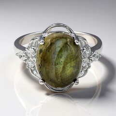 Anello in argento con Labradorite