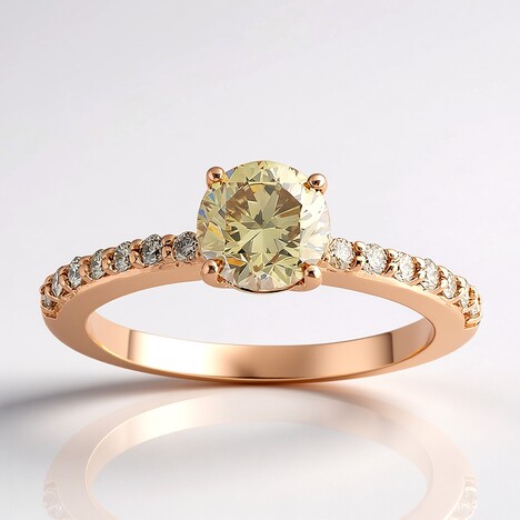 Anello in oro con Diamante Rose de France VS1 di Argyle (Annette)