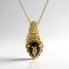 Collana in argento con Quarzo Fumè