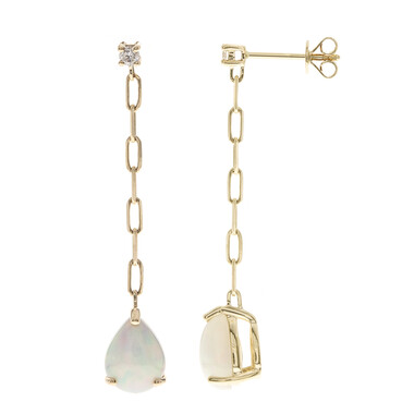 14K AAA Welo Opal Gold Earrings (CIRARI)