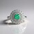 Anello in argento con Smeraldo Colombiano