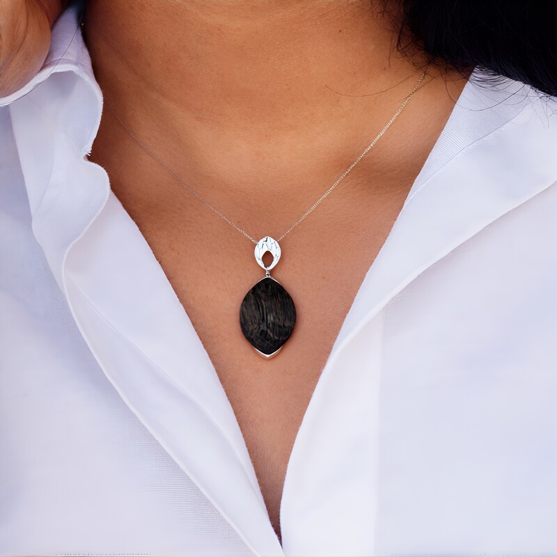 Mooreiche-Silberanhänger (dagen)