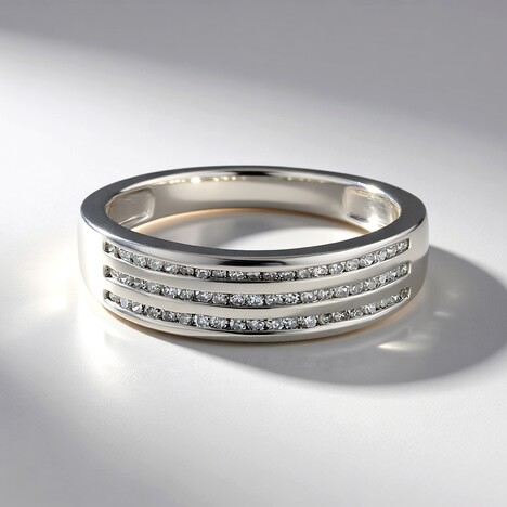 Bague en argent et Diamant I2 (I)