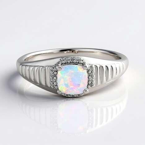 Anello in argento con Opale di Welo