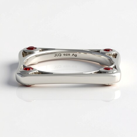 Anello in argento con Rubino Tanzania (de Melo Essence)
