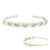 Zilveren armband met Groene fluor apatieten (Gems en Vogue)