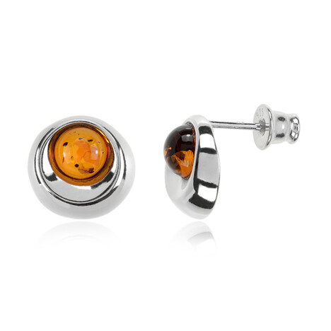 Pendientes en plata con Ámbar (dagen)