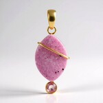 Ciondolo in argento con Cobalto Calcite (Bali Barong)