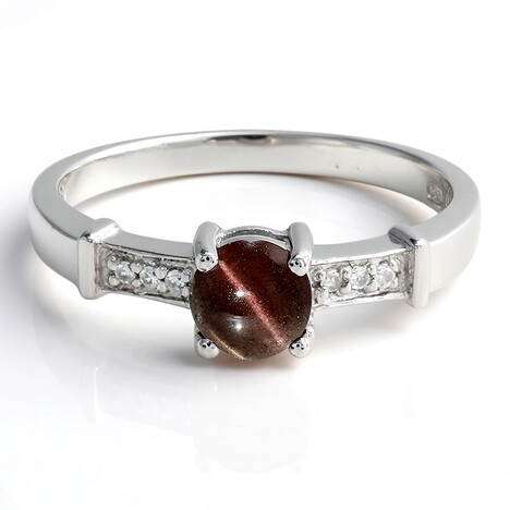 Anello in argento con Scapolite Occhio di Gatto