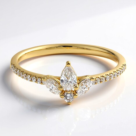 Anello in oro con Diamante SI1 (H) (CIRARI)