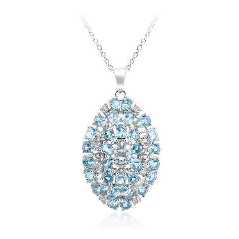 Topas-Silberhalskette