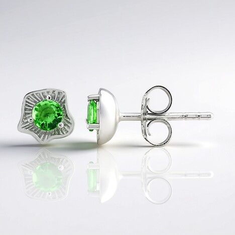 Orecchini in argento con Tsavorite AAA del Kenia