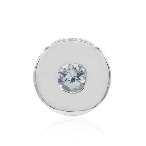 Nicht erhitzter Tansanit-Silberanhänger