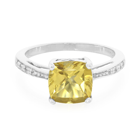 Champagner-Quarz-Silberring