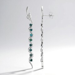 Orecchini in argento con Diamante Fancy